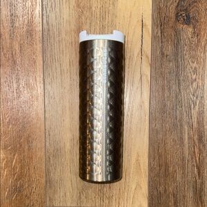 Starbucks Metallic Gold Tumbler - 2025 Quilted Sparkly Holiday (NWT)